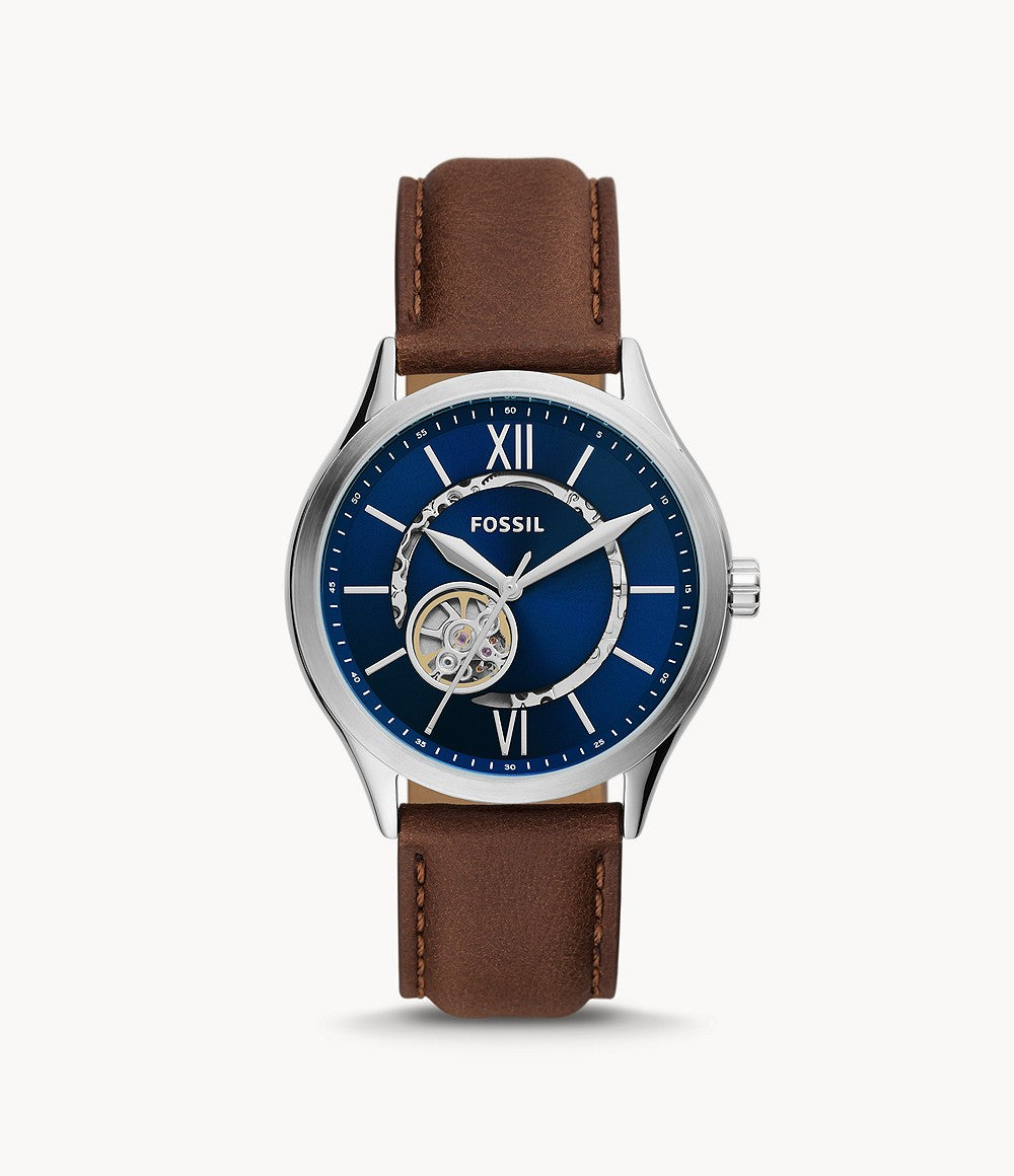 Automatic Brown Leather Watch