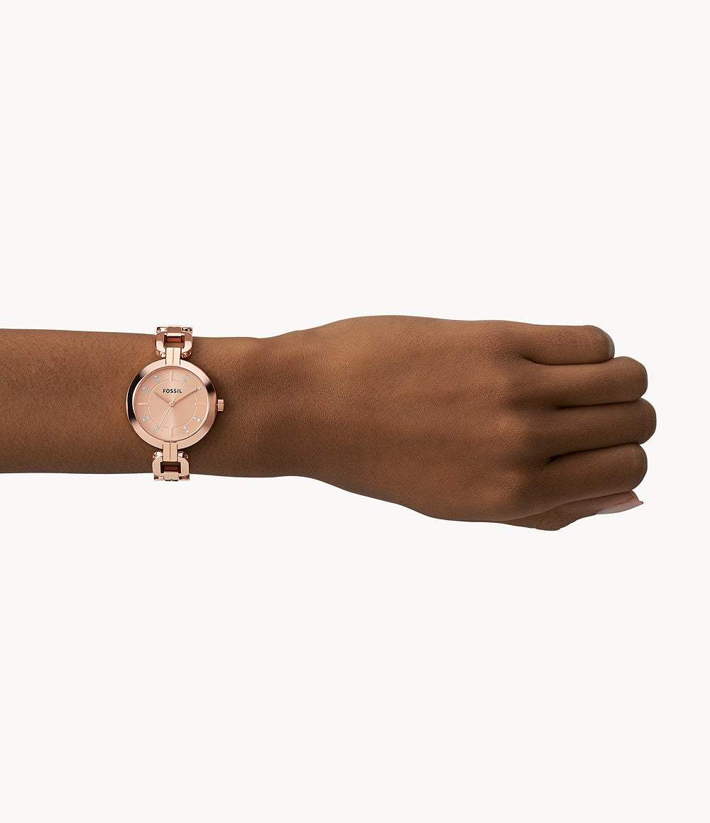 Women's Three-Hand Rose Gold-Tone Stainless Steel Watch