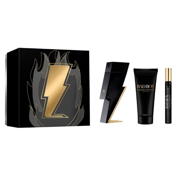 Carolina Herrera Bad Boy Eau De Toilette 100ml Spray 3Ps Set