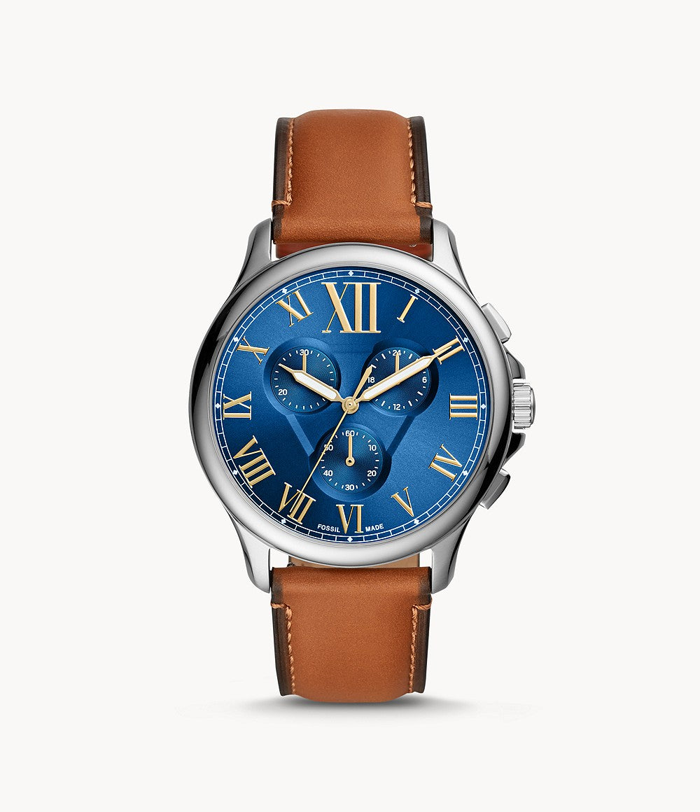 Chronograph Luggage Leather Watch