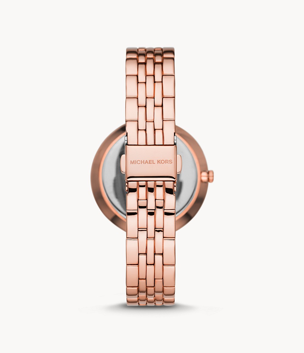 Women's Kors Three-Hand Rose Gold-Tone Alloy Watch