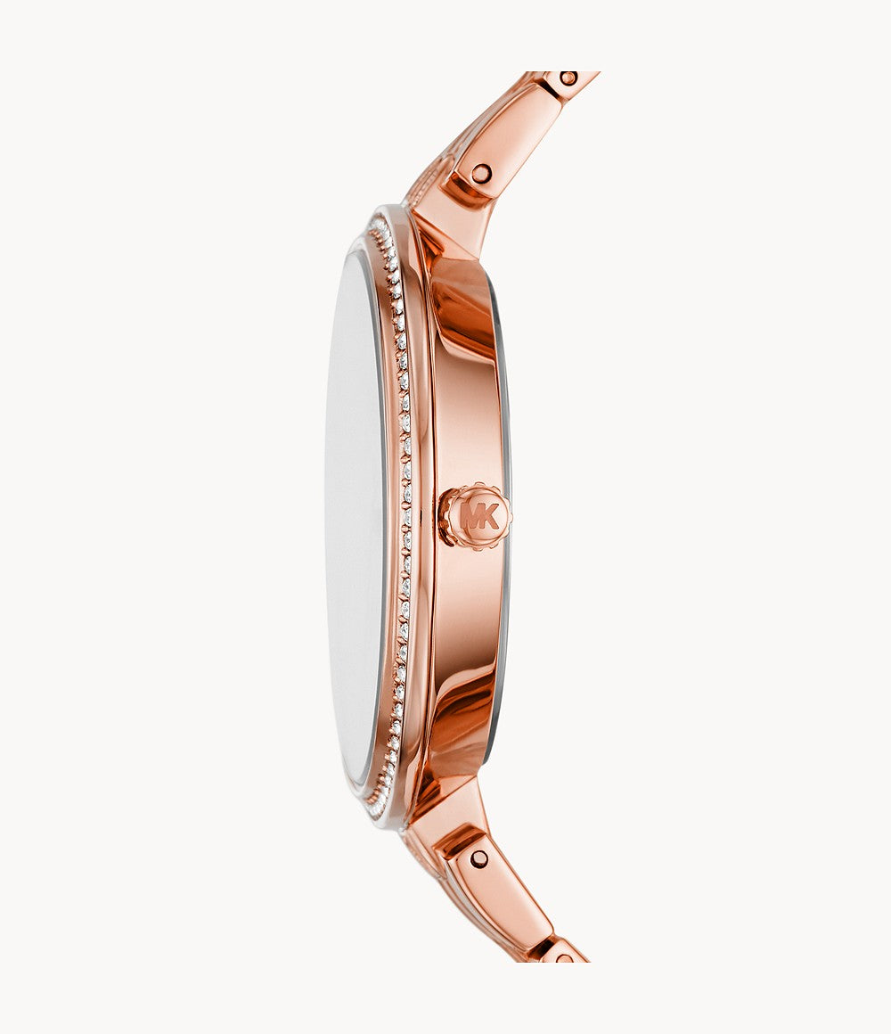 Women's Kors Three-Hand Rose Gold-Tone Alloy Watch