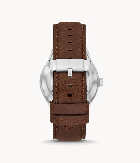 Automatic Brown Leather Watch