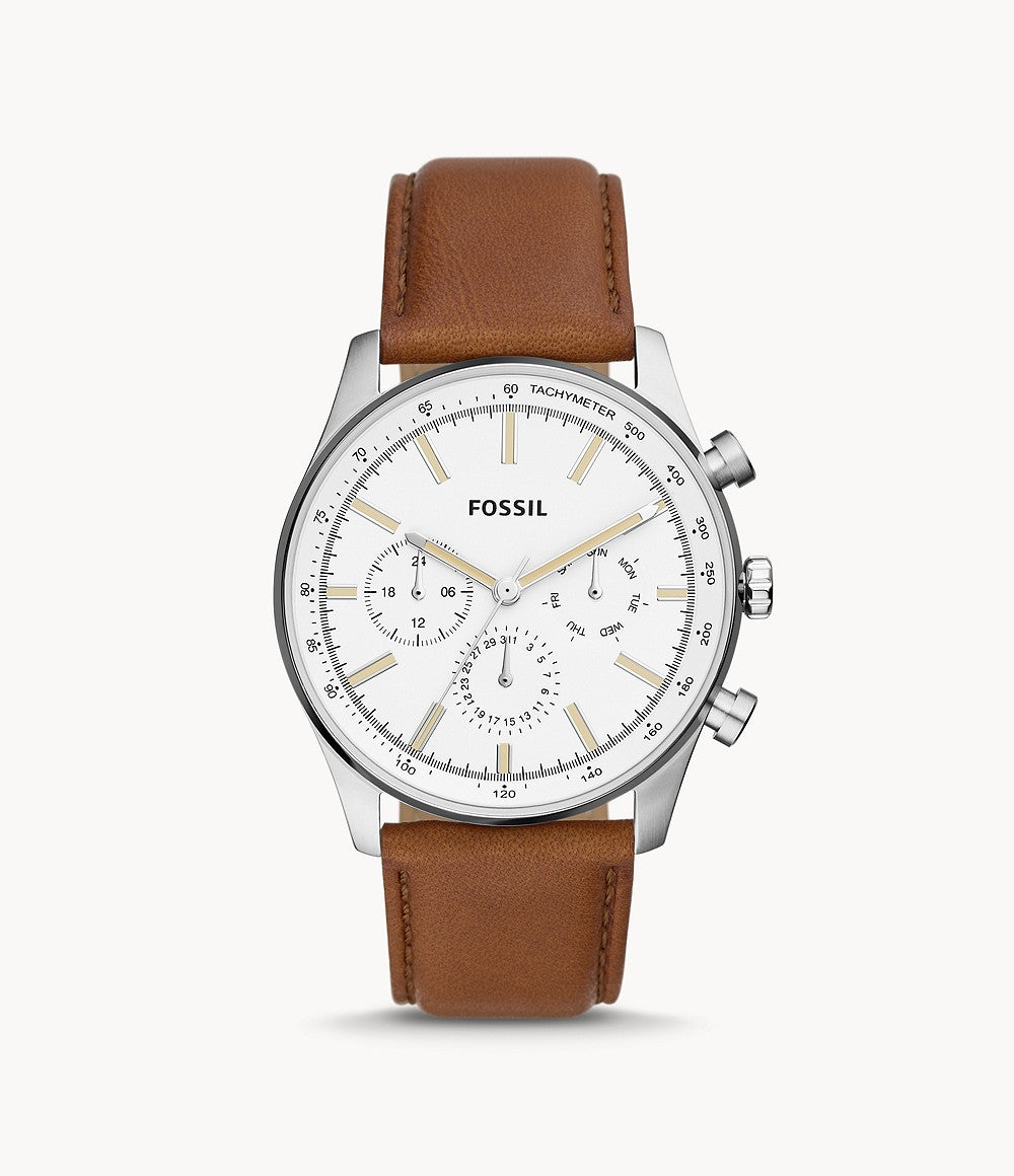 Medium Brown Leather Watch