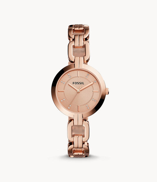 Women's Three-Hand Rose Gold-Tone Stainless Steel Watch