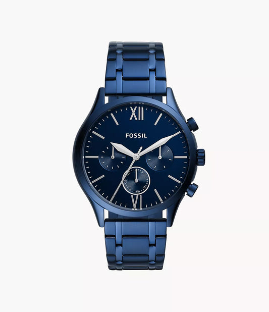 Navy Stainless Steel Watch